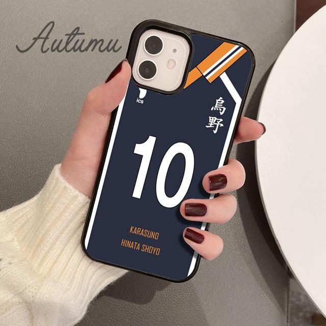 Хайкюу!!Чехол для телефона Karasuno Team Uniform для iPhone 11 12 13 14 Pro Max mini XR XS SE 2020 7 8 Plus Samsung S21 S22 shell