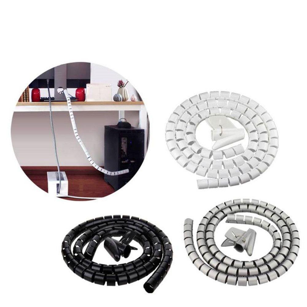 Практичное управление Зажим для обертывания Органайзер для проводов Защитник для шнура Держатель кабеля Гибкая спиральная трубка