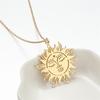 Stylish Stainless Steel Ancient Greek Sun Muse Pendant Necklace Gothic Vintage Necklace