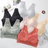 Seamless Breathable Lace Push Up Bras For Women Sexy Wire Free Top Lingerie V-neck Bralette Low Back Underwear