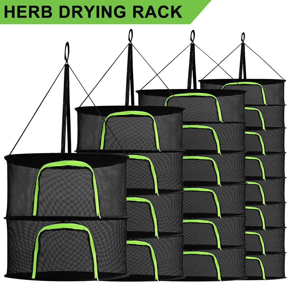 Для растений Подвесная сушилка для бобов с застежкой-молнией Сушильная сетка для трав Подвесная сушилка Сетка для сушки