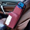Замшевый органайзер для автомобильного сиденья, боковая подвесная сумка для хранения, многокарманный держатель для телефона, коробка для салфеток, сумка для мелочей, автомобильный интерьер
