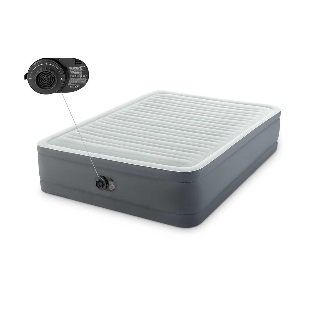 Inflatable Mattress 203X152X46 Cm With Built-In Electric Pump Intex 64906Nd