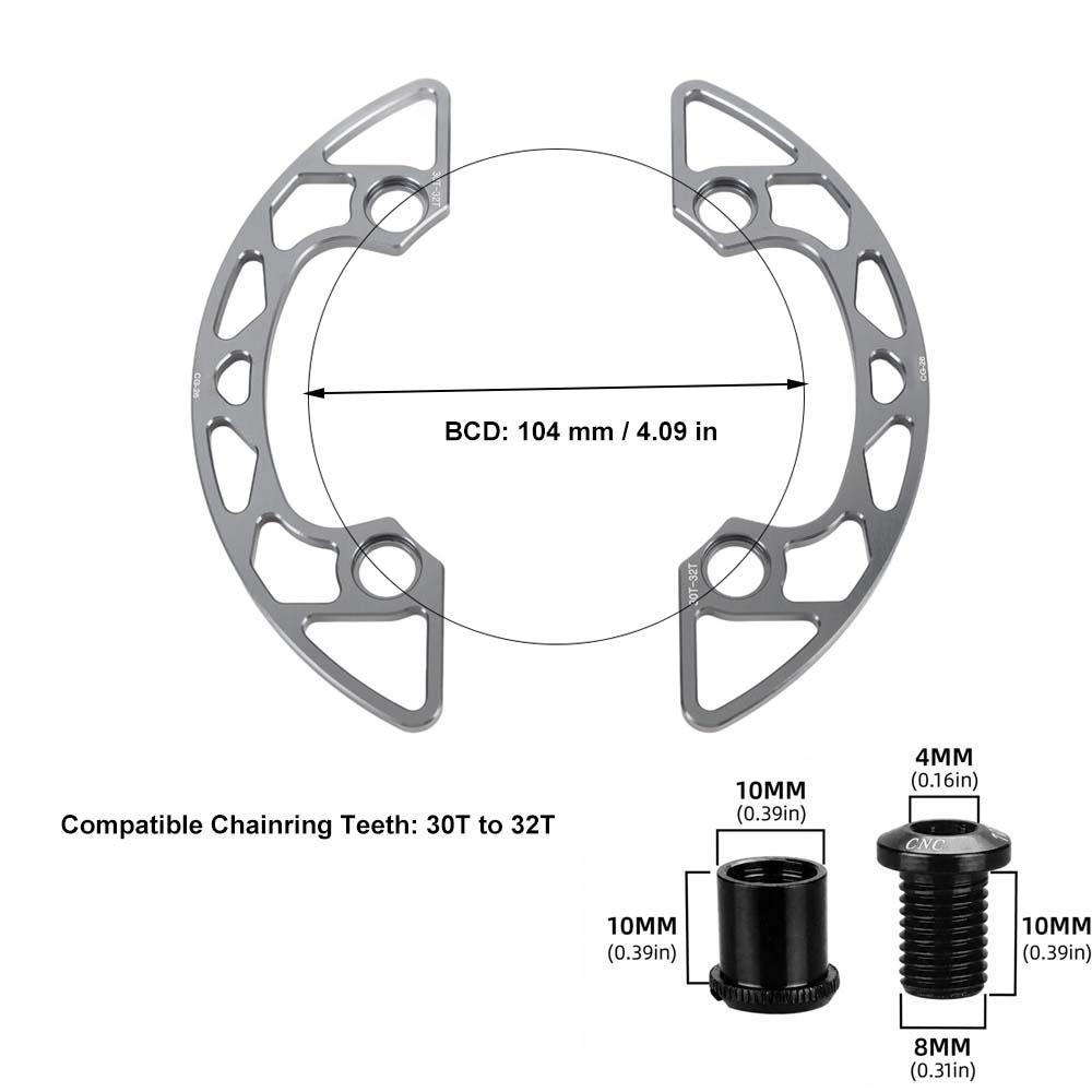 30T To 32T Chainring Protector 104BCD Crankset Chainring Guard Durable Chainring Guard Bike Repair