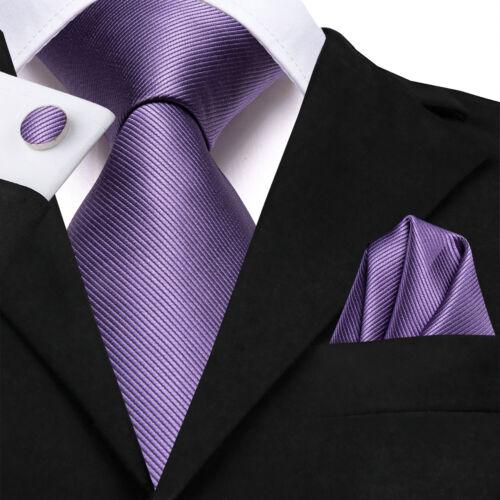 Hi-Tie Мужской галстук фиолетовый шелковый галстук карманные квадратные запонки свадьба ужин