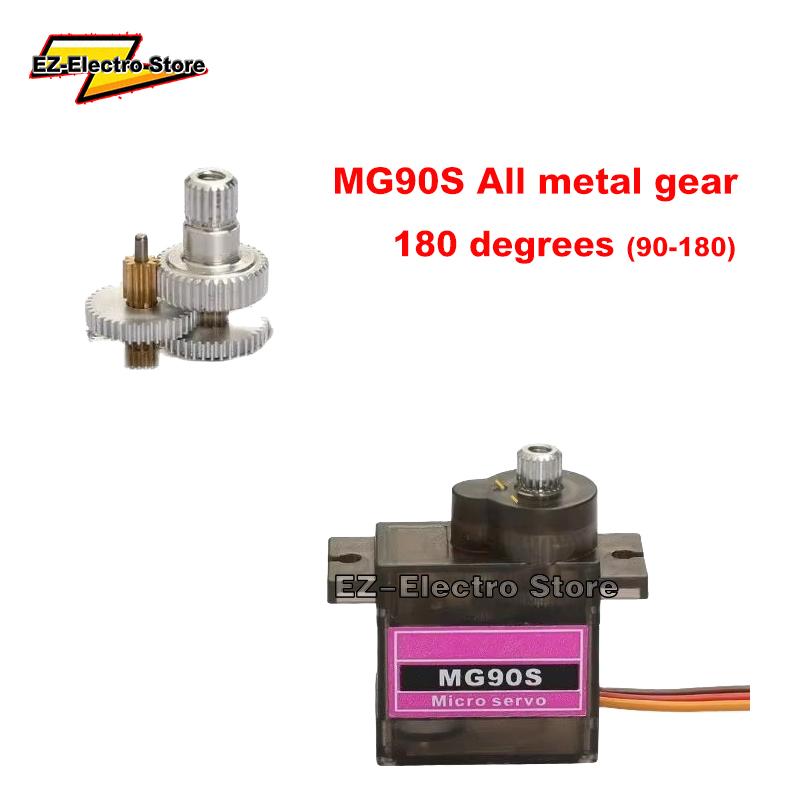 MG90S Servo 1/5/10/20 Pcs All Metal Gear 9g SG90 Upgraded Version For Helicopter Plane Boat Car MG90 9G Trex 450 RC Robot