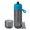 Brita Coleman Portable Water Bottle, 600ml, Active Blue, with 3 Micro-Disc Filters (Official Japanese Product), Includes Original Bottle Cover