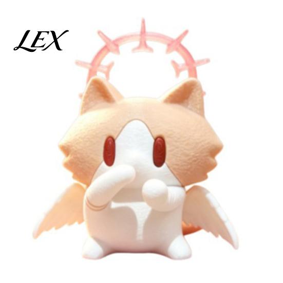 Creative Gift for Friends Cute 3D Printed Cat Figurine, Cartoon Desk Ornament with Playful Mouth Covering Stress Relief Desktop Companion Design,