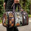 3D Gothic Stained Glass Print Halloween Gym Bag - Multi-functional Travel Bag
