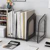 3-Section Transparent Book Stand Acrylic Stationery Shelf Magazine Rack  Document Organization