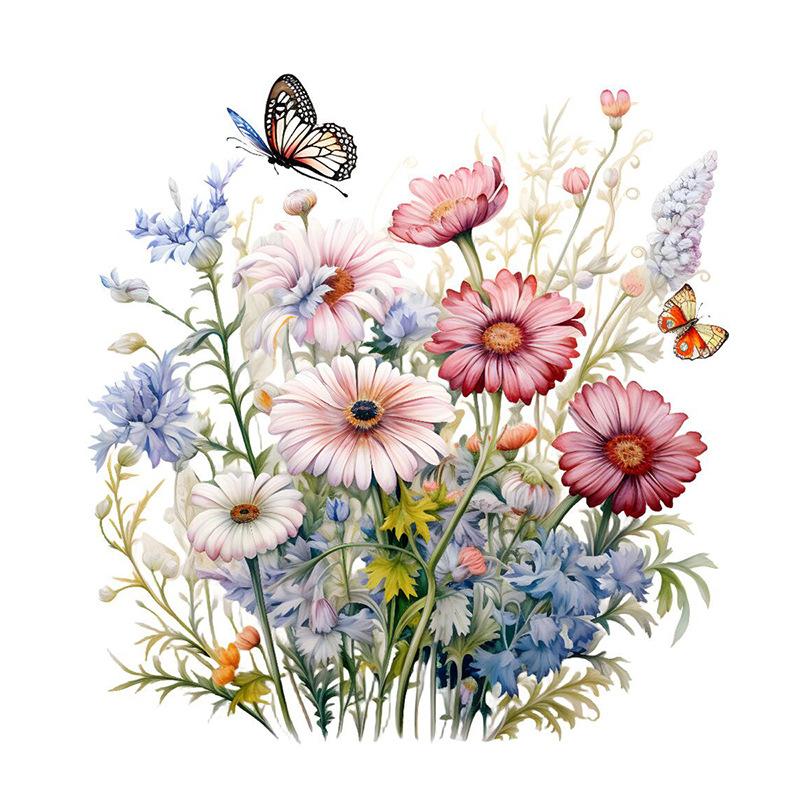 Ванная комната унитаз цветы наклейки минималистский узор бабочка цветок самоклеящиеся картины для ванной комнаты украшения жизни