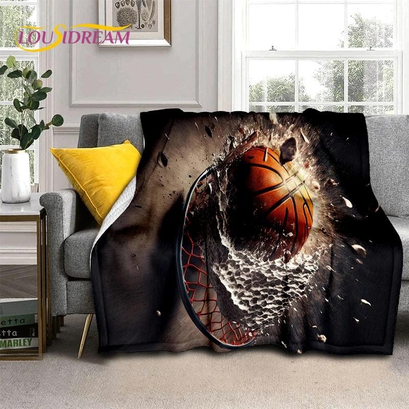 Новейшее мягкое фланелевое одеяло для баскетбольной площадки, для кроватей, спален, диванов, пикников, плед для отдыха на свежем воздухе, подарок