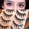 Накладные ресницы полная лента черная полоска Little Devil Lashes Полоски Манга Натуральные Пушистые Густые Пучок Ежедневные Ресницы Корейский Стиль Продукт для Макияжа