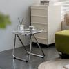 1Pcs Random Color Household Coffee Table Transparent Acrylic Folding Dining Chair Space Saving Portable Home Small Folding Table