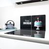 2x GLASS PROTECTIVE PLATE FOR STOVE 40x52 GIFT