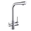 Rotatable Brass Kitchen Faucet: 3-in-1 Hot & Cold Water Purification with Splash-Proof Design