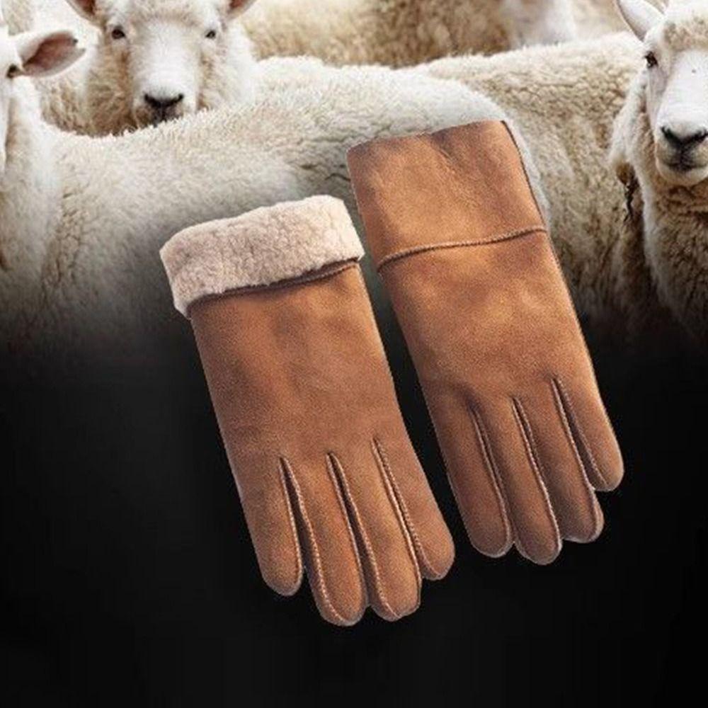 Плюшевые зимние перчатки Теплые велосипедные перчатки Модные варежки для вождения Мужские Женские