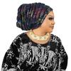 Glitter Full Body Pleated Turban Cap for Women