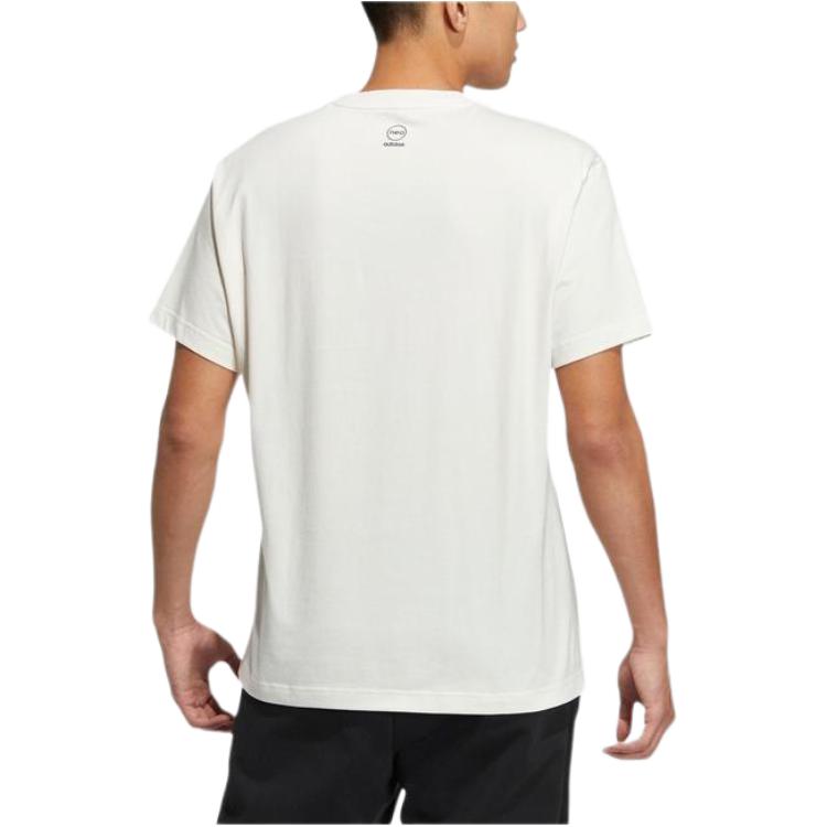 Adidas Neo T Shirts Men's White Crew Neck Moderate Straight Fit HS8834