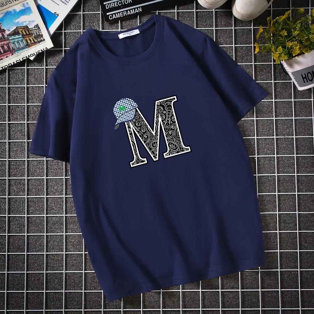 Cotton T-Shirts Summer Men's Short Sleeved T-shirt Trendy Brand Student Round Neck Loose Half Sleeved Pure Cotton Top T-shirt