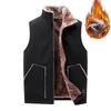 Large Size Autumn and Winter Plus Velvet Thickened Vest for Men Middle-aged and Elderly Fitted Horse Clip Vest Warm Vest Jacket for Men