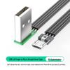Плоский силиконовый мягкий кабель для зарядки Micro USB, DIY плата с разъемом с прямым изгибом, доступен в 1м/2м.