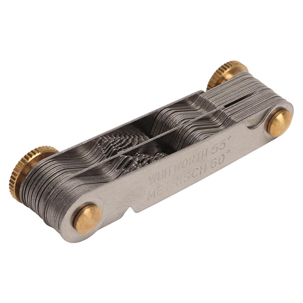 Измеритель резьбы 55 градусов 60 градусов 52 лезвия метрический имперский инструмент для измерения шага винта из нержавеющей стали