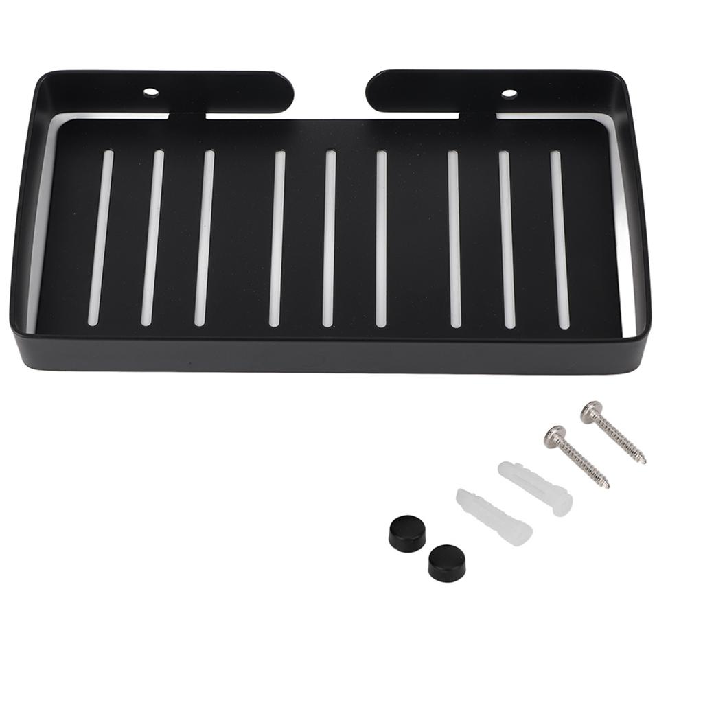 Настенный держатель для мыла из нержавеющей стали, полка для слива для ванной комнаты и кухни (черный)