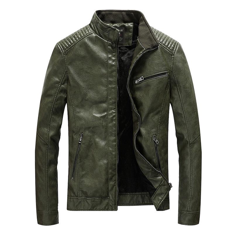 Men's Clothing And New PU Leather Jacket Men's Jacket Wash Thin Motorcycle Leather Jacket
