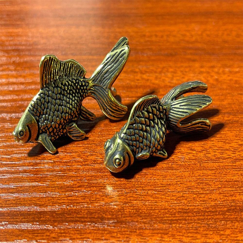 Древние фигурки золотых рыбок Элегантный талисман на удачу Скульптура животного День матери День отца