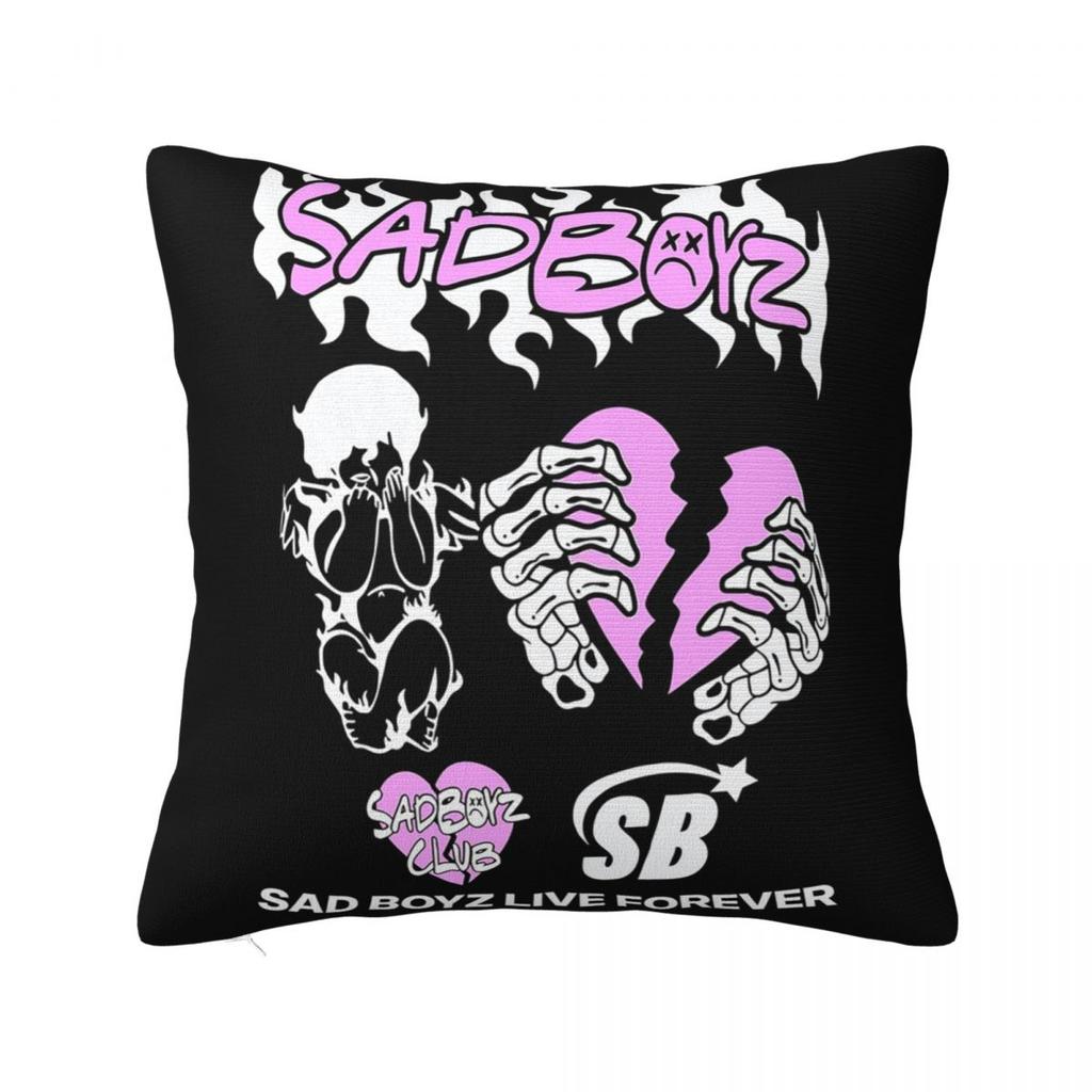 Junior H Merch Sad Boyz Square Pillowcase Pillow Cover Polyester Cushion Zip Decorative Comfort Throw Pillow for Home Bedroom