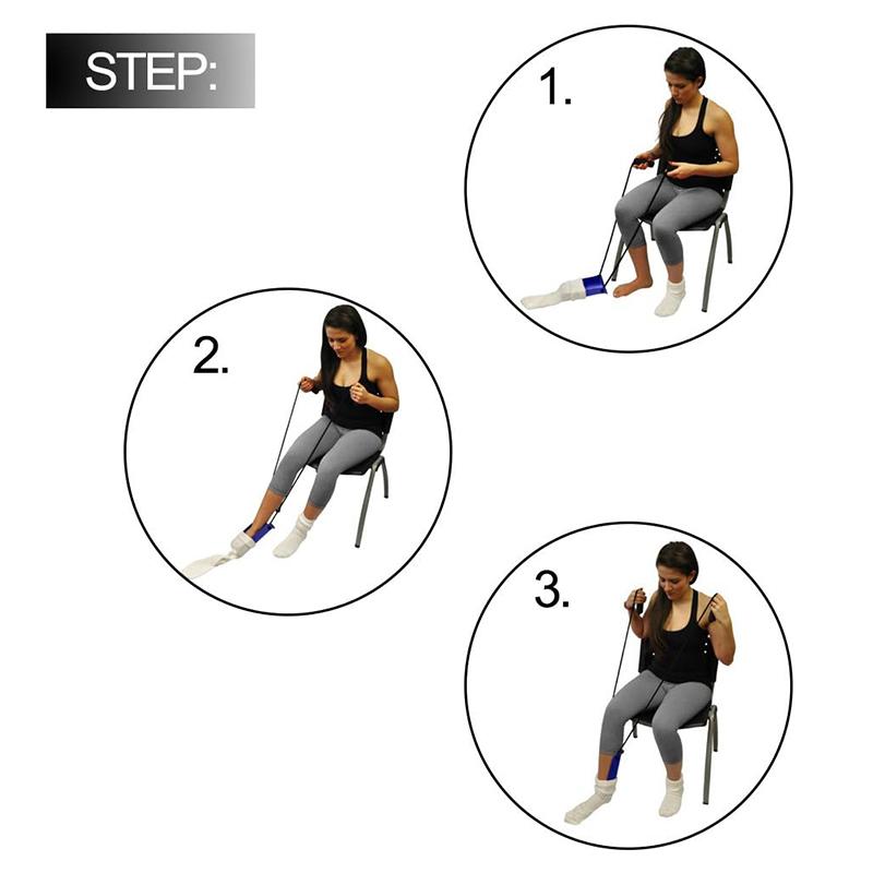 Устройство для надевания носков с ручками из пенопласта, слайдер для носков для пожилых женщин и мужчин