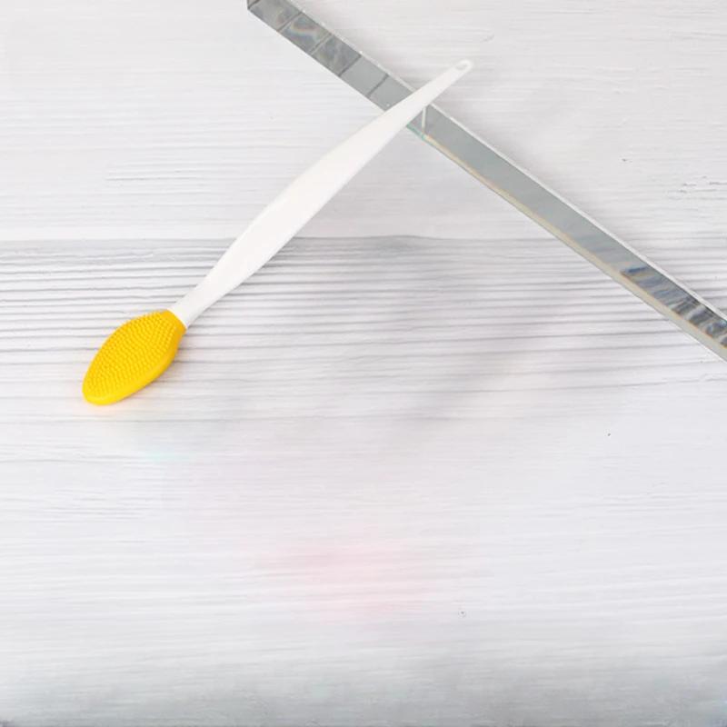 Уход за кожей, отшелушивающий пилинг для губ, очищающий скраб для лица, щеточка для очистки носа, удаление черных точек, силиконовый двусторонний инструмент для ухода за кожей