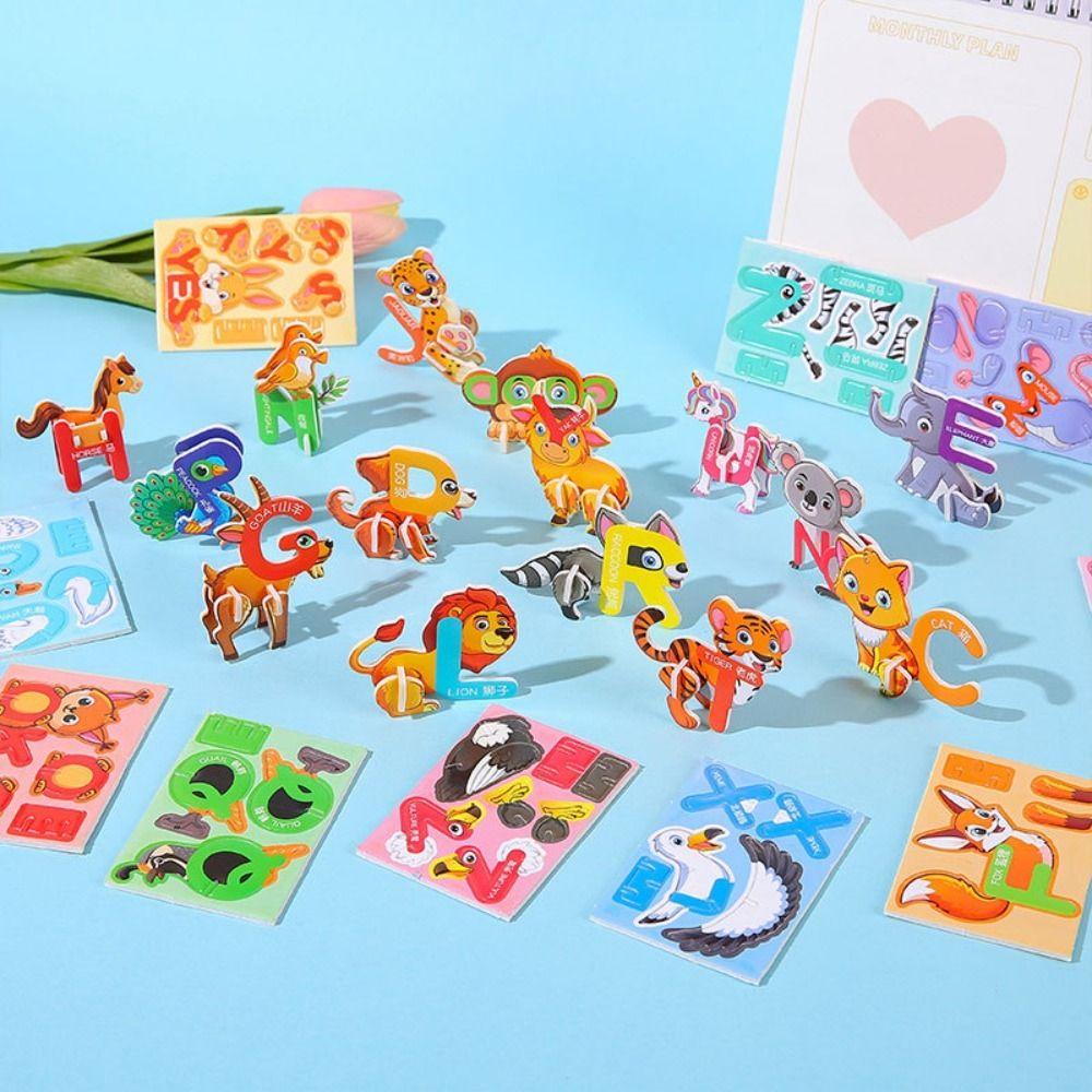 30pcs 3D Puzzle Model Paper Assembly Model New Jigsaw Puzzles  Kids