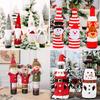 Party Table Decor Xmas Gift Santa Claus Wine Bottle Cover Bottle Dress Up Christmas Ornaments