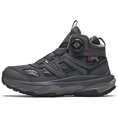 Удобные универсальные нескользящие теплые высокие повседневные туфли женские кроссовки черные серые 122518965-1