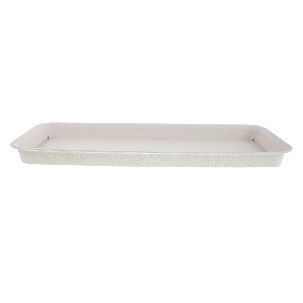 Rectangular Plant Pot Saucer Tray 19x8 Inch Thick Resin Drainage Drip Tray for Indoor Outdoor Flower Pots Bonsai Garden Water