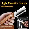 2Pcs Multifunctional Vegetable Ergonomic Peeler Peeler Stainless Wooden Handle Steel Blade Kitchen