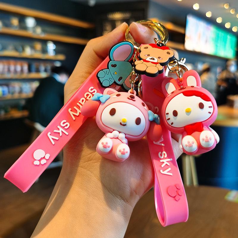 Милый Мультяшный Брелок-Подвеска Sanrio СИННАМОРОЛЛ & KUROMI