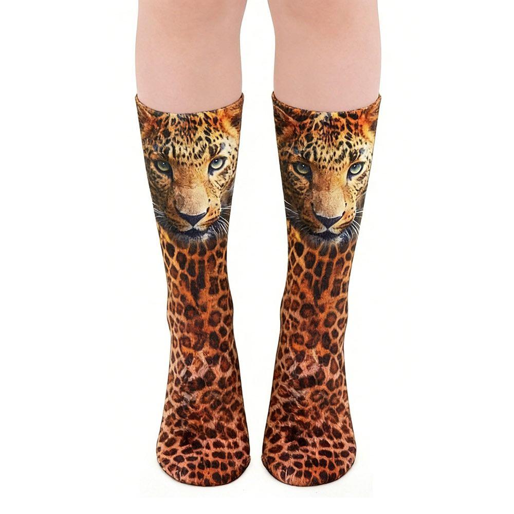 Thicken 3D Print Animal Paw Socks Breathable Novelty Stocking Creative Thermal Calf Socks  Adult