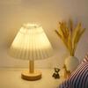 Table Lamp, Bedroom, Bedside Lamp, Internet Instagram, Girl Atmosphere Lamp, LED  Retro Pleated Decorative Night Light