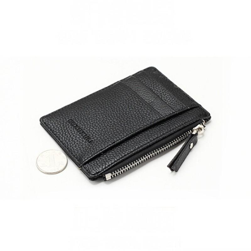 Purse Wallet Mini Pu Leather Card Holders Zipper Coin Pocket Thin Bag