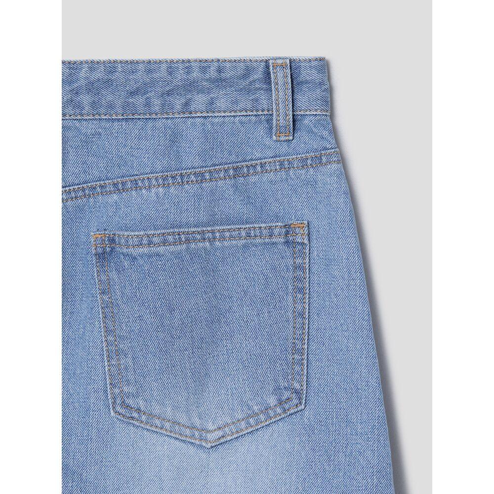 8SECONDS Peach Denim Mini Skirt Sky Blue