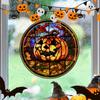 Halloween Pvc Static Glass Stickers Castle Cat Removable Non Adhesive WindowDecals for Party Home Decoration Haunted House Props