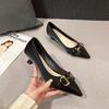 French high heels kitten heel new pointed French single shoes small fragrant temperament celebrity stiletto women's shoes 335-32