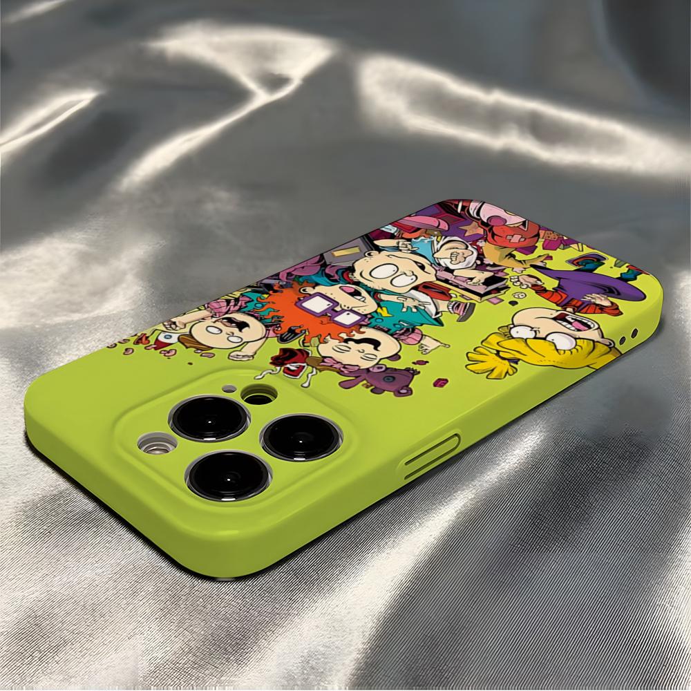 Lovely Funny Cartoon R-Rugrats Phone Case For IPhone 16 Pro Max 15 14 13 12 11 Pro11 Mini 2025 16 Glossy HD Film Cover