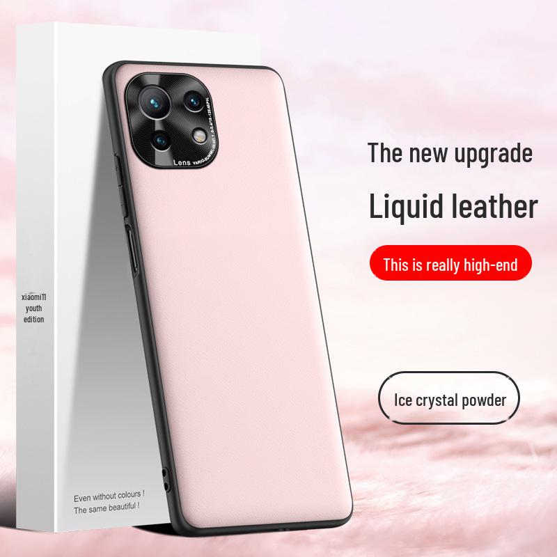 Чехол для телефона Xiaomi 11 Youth Edition Liquid Leather для защиты от падений — возможна доставка поштучно