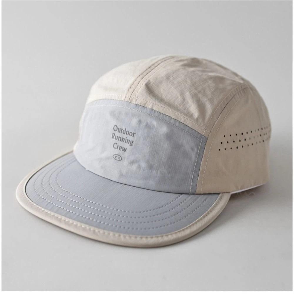 Embroidered Letter 5 Panel Baseball Cap Contrast Color Sun Hat Casual Sports Cap Unisex