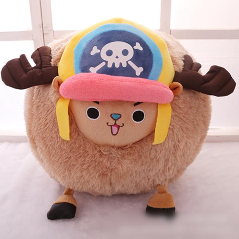 35cm Chopper Plush Toy Cute Round Hand Pocket Pillow Reindeer Stuffed Plushie Soft Kawaii Hugging Cushion Gift