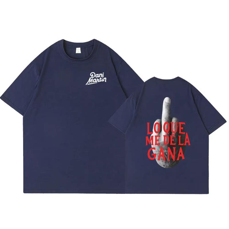 Dani Martin Lo Que Me De La Gana Album Merch T Shirt Unisex Women Fashion Vintage Short Sleeve Tshirts Cotton Casual Loose Tshirt